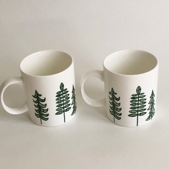 Set 2 Starbucks 2015 Christmas Tree Holiday Mug Pine Tree Coffee Cup - Picture 5 of 13
